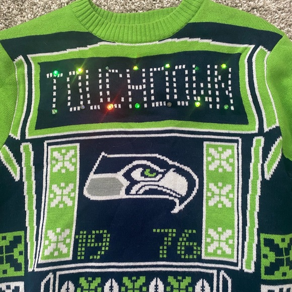 Seattle Seahawks ugly Christmas sweater size small - Picture 2 of 4